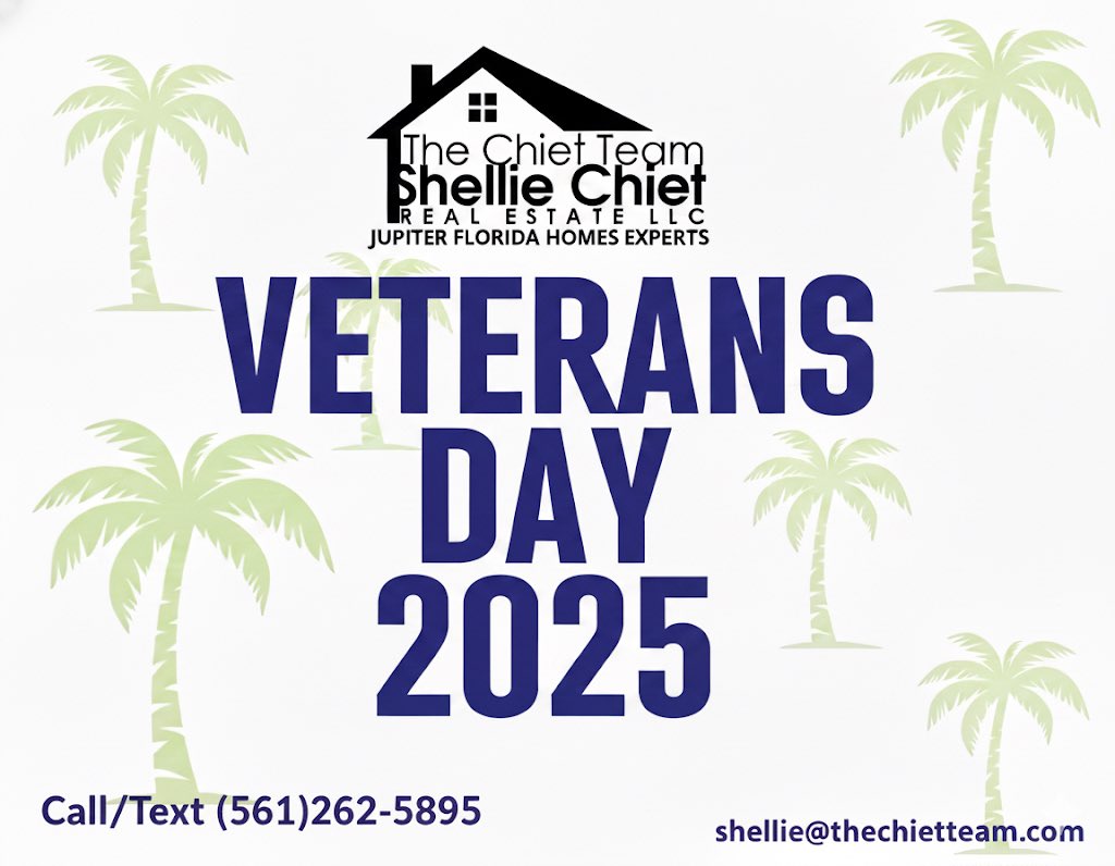 JupiterFlaHomes's tweet photo. Happy Veterans Day from The Chiet Team!
As a real estate team dedicated to serving communities in Jupiter, Florida, we at The Chiet Team—led by Shellie Chiet Real Estate LLC—want to take a moment to honor and thank all our veterans on this Veterans Day, November 11, 2025. https://t.co/SWHzYZAS1w