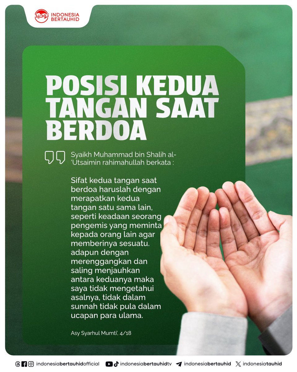 Doa adalah senjata seorang mukmin 🤲. Saat kita berdoa, ada adab yang indah untuk kita perhatikan.

Simak selengkapnya:
whatsapp.com/channel/0029Va…