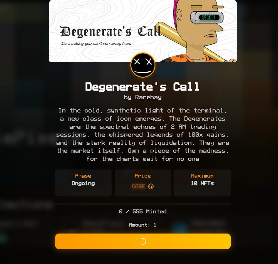 New #NFT launchpad✨
rarebay.xyz/launchpad
#Degens never die, they live onchain forever.
Mint, Trade, Stake...