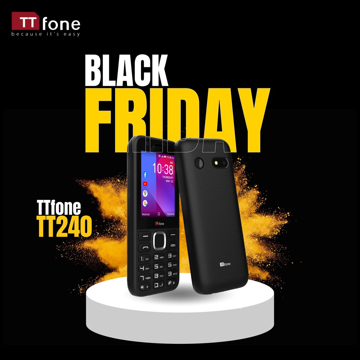 Black Friday Deal Alert! 
Save £10 on your favourite TT240 this November!
Enjoy a simple, stylish, and easy-to-use mobile — perfect for staying connected.

Hurry, this offer ends 1st December 2025!

Buy Now - ttfone.com/products/ttfon…

#blackfridayoffers #blackfridaydeals