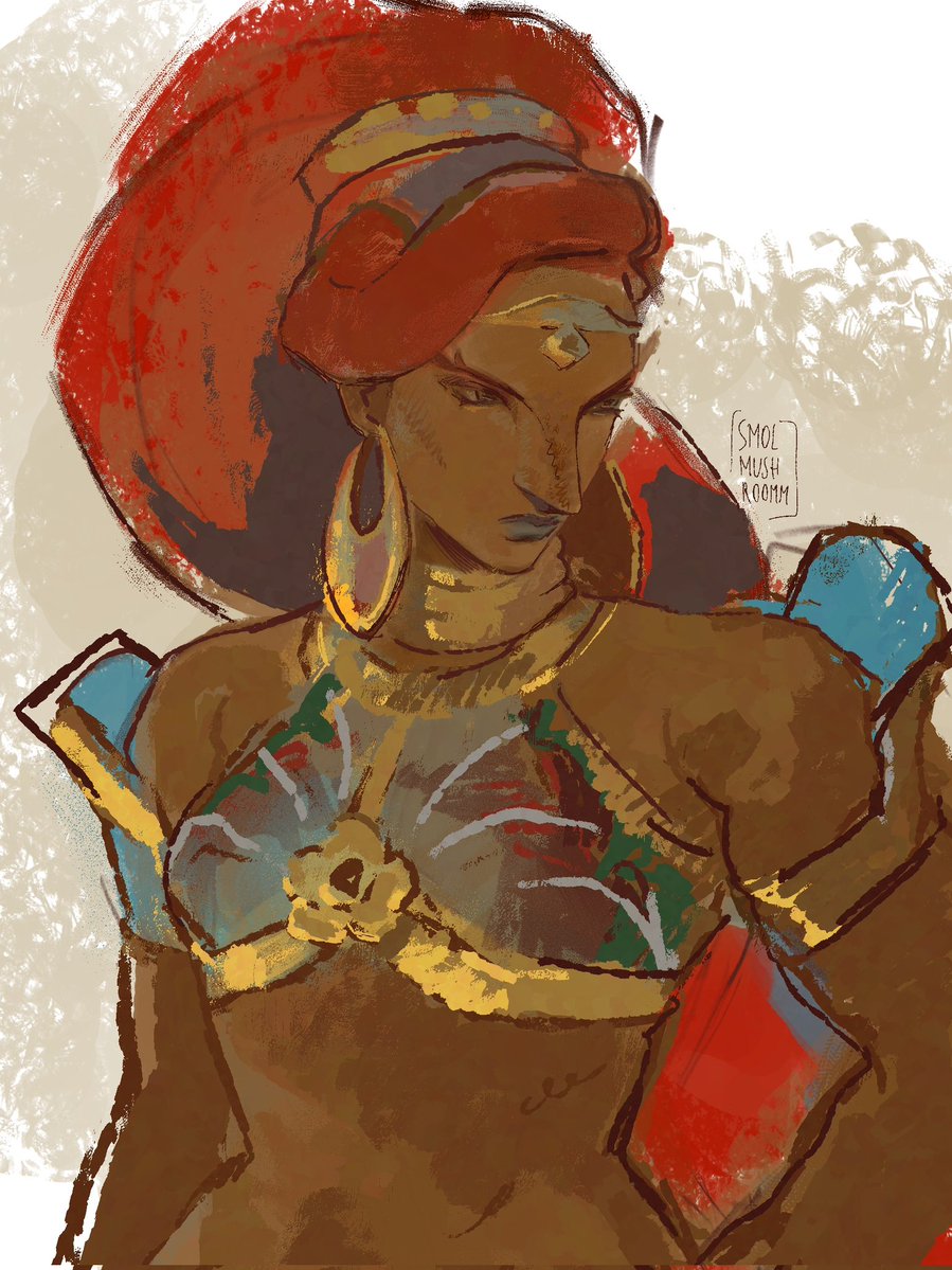 smolmushroomm's tweet image. Urbosa warm up