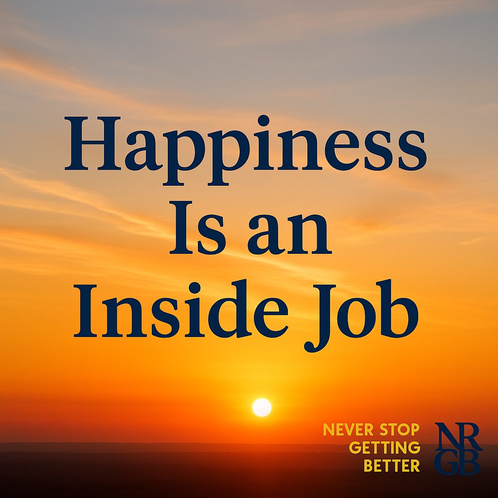 Happiness Is an Inside Job 🌤️

Too many people live with conditional happiness.
We tell ourselves we’ll be happy if…
If we achieve enough.
If we make enough.
If we meet the right person.
If everything finally goes our way.

But a happiness that depends on circumstances is