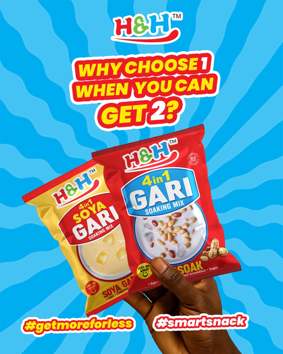 hnh_garimix's tweet image. Why settle for one when you can double the vibe? 

#getmoreforless #h&amp;amp;hgari
#2for5ghanacedis #smartsnack 
#Mygarimoment #weekendwithgari
#2for5challenge