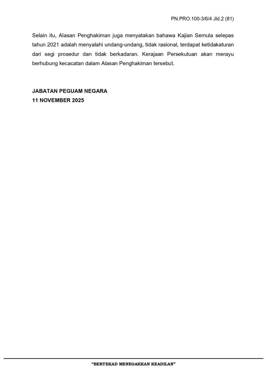 Kerajaan Persekutuan ambil ketetapan untuk tidak mengemukakan rayuan terhadap isu 40% hasil Sabah

Walau bagaimanapun, Kerajaan Persekutuan akan membuat rayuan berkait Alasan Penghakiman mengenai isu Kajian Semula selepas tahun 2021