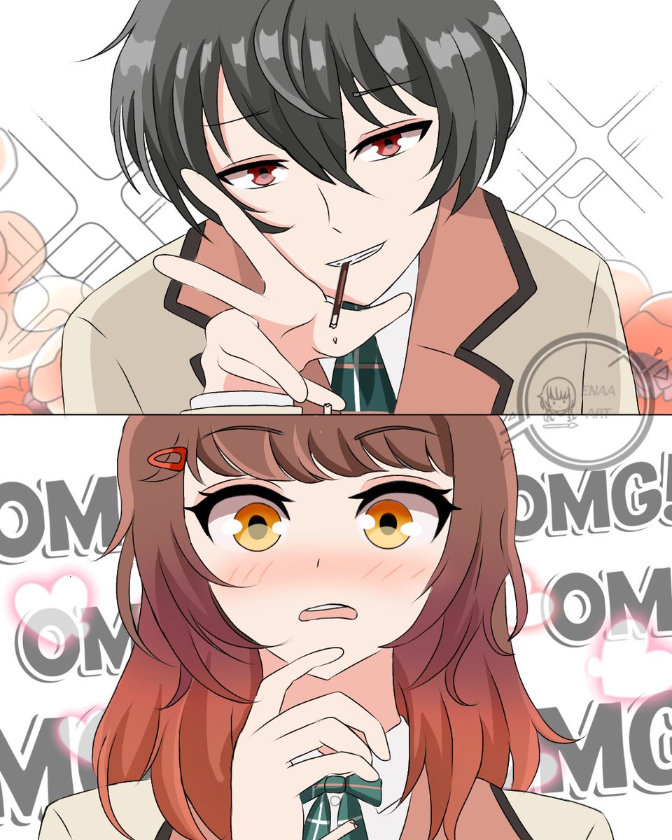 Enaachii's tweet photo. Pocky day

#yumetwt #enstaroc #enstarsyume #ritsuena https://t.co/03riSd16Ik