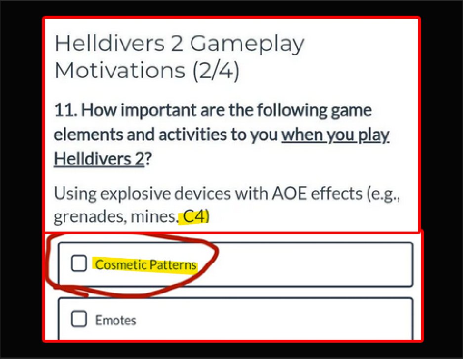 #Helldivers2  / #Helldivers  / #propagandacommander

Devs may have just dropped a hint at the next content to come. C4 mentioned in their survey! They even talk about patterns!

News: youtube.com/watch?v=ir31ws…