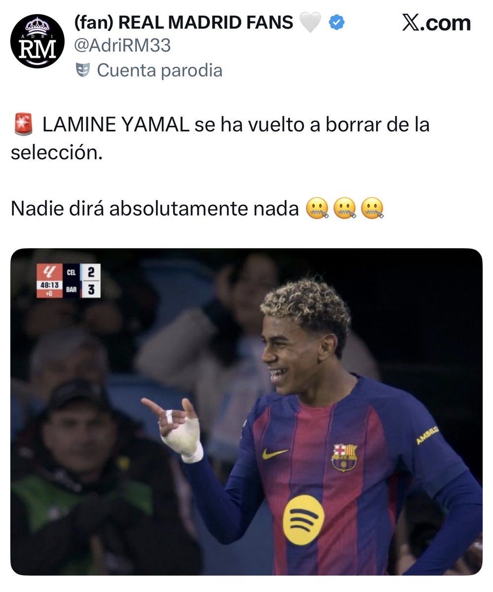 MundoDespectivo's tweet photo. ❌🤬🤬😡😡 
— Que mal Lamine, se borra y no va con la selección Española, la cual quiero que pierda siempre.

✅🤭☺️☺️🥳
— Gran noticia, Mbappe no va con la selección 👏👏👏😍 estará fresco para cuando termine el parón seguir chutando penaltis😋🥰 https://t.co/Wy5Qlnxt8u