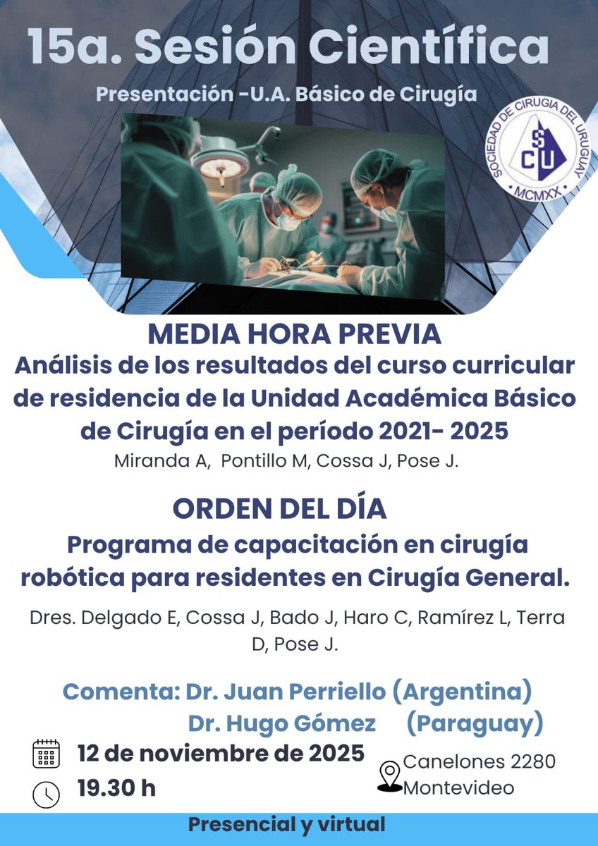 15 Actividad Académica de la SCU. 2025