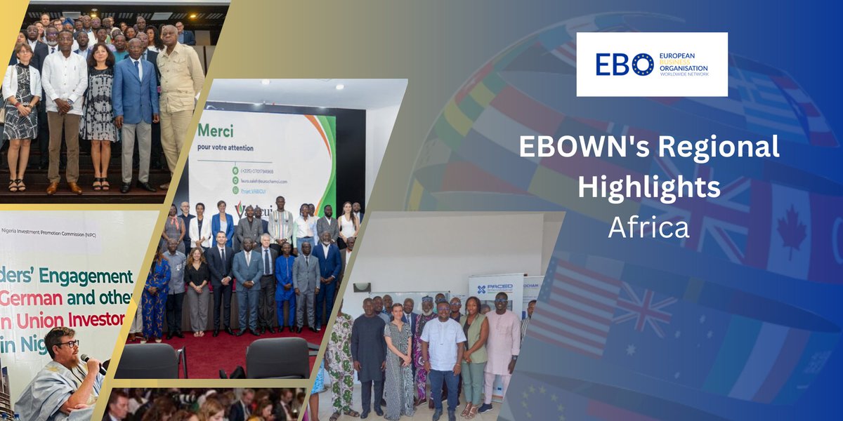 🌍 EBOs across Africa strengthen EU-Africa ties through trade, investment &amp; collaboration: 🇧🇯job creation 🇧🇫risk reduction 🇨🇲advocacy 🇪🇹business reforms 🇬🇭investment climate 🇨🇮clean energy 🇰🇪partnerships 🇲🇱mining 🇳🇬transparency 🇷🇼dialogue 🇸🇳value chains 🇹🇿investment 🇹🇬growth.