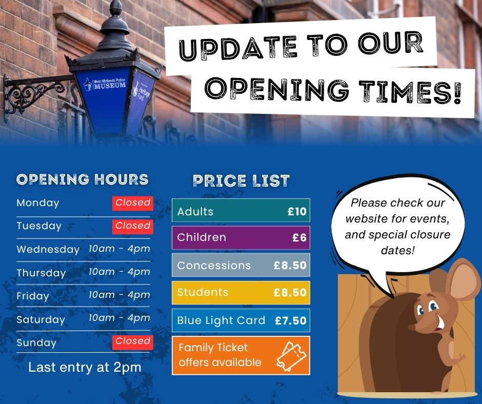 Please note an update to our opening hours!

We are closed on Sunday's for winter apart from our Christmas Grotto!

You can see a full list of closed dates - for schools, and corporate hires - on our website here:
orlo.uk/lTpAL