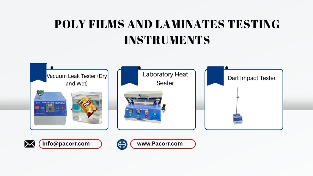 pacorr_testing's tweet image. Test Better, Pack Better with Pacorr!

Ensure the strength, seal, and quality of your poly films and laminates with Pacorr’s advanced testing instruments — built for precision, durability, and compliance with global standards.

pacorr.com/categories/pol…
#TestingInstruments