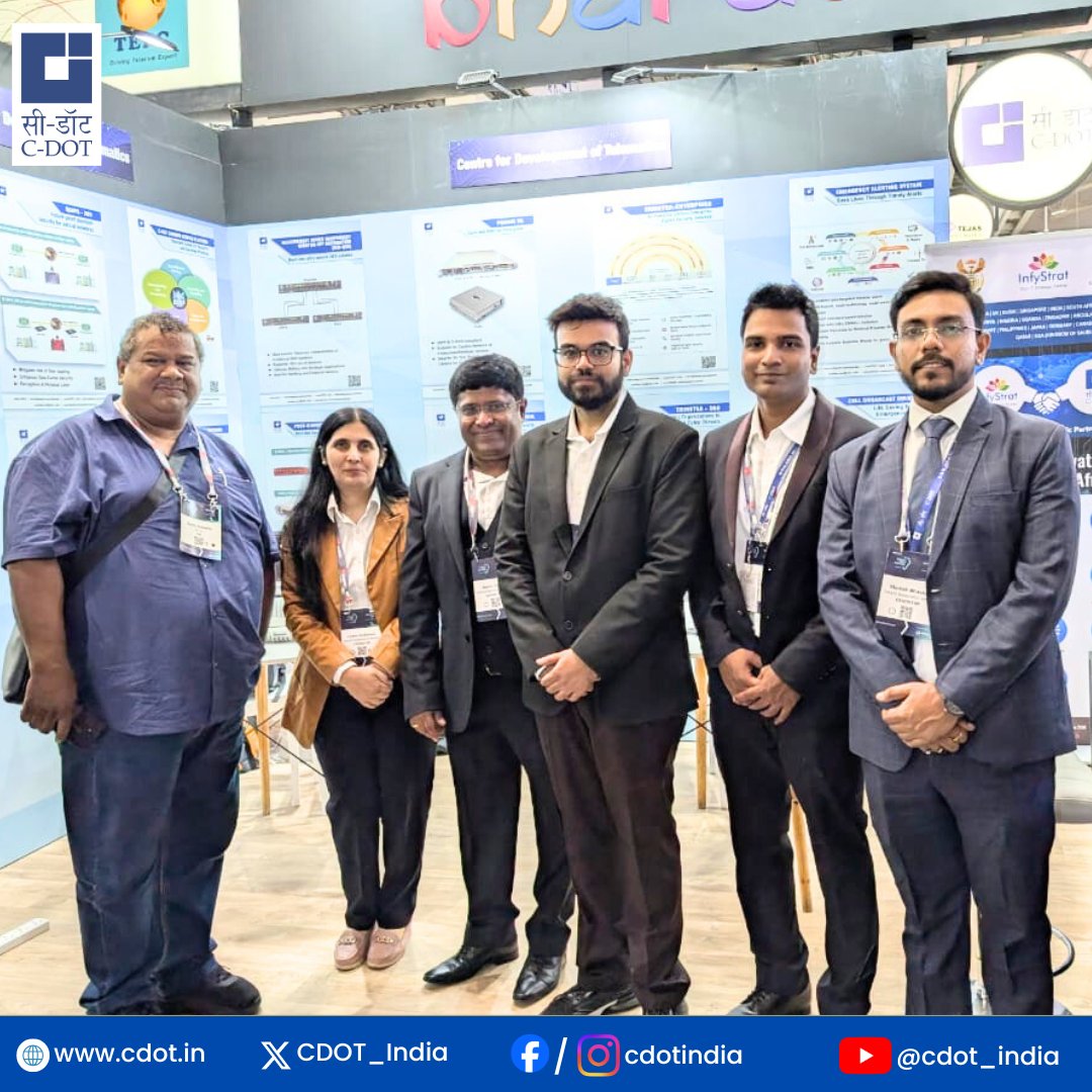 CDOT_India's tweet photo. The show has begun! 

@CDOT_India is thrilled to be here at #AfricaCom2025 , #SouthAfrica , showcasing our #indigenous #innovations in advanced #telecom and #cybersecurity solutions.

Discover our pioneering technologies, from Quantum Key Distribution (#QKD) and Post Quantum Cryptography (#PQC) for next-gen secure communications.

Experience #TRINETRA , our cutting-edge #cybersecurity solution, designed to provide unparalleled protection in the digital world. With real-time threat detection and response, #TRINETRA shields critical systems from evolving #CyberThreats , ensuring that your data and networks remain #secure in the face of increasing cyber challenges.

Learn about our @ITU - CAP based Early Warning Systems & @3GPPLive based #CellBroadcast solutions for timely #disaster alerts.

Know about our Secured #UMDM for enterprise-grade mobile device management and #AI/#ML-powered #CNMS for unified network monitoring and operations.

Visit us at Stall E-50, Baharat pavilion, AfricaCom, Cape Town, South Africa 

@africatechfest @pib_comm @DoT_India @JM_Scindia @PemmasaniOnX @neerajmittalias @rkupadhyay 

 #CDOT #IndigenousTech #5G #CyberSecurity #QuantumSecurity #ConnectingAfrica #DigitalAfrica #Innovation #AfricaTelecom #EmpoweringAfrica #UMDM #CNMS