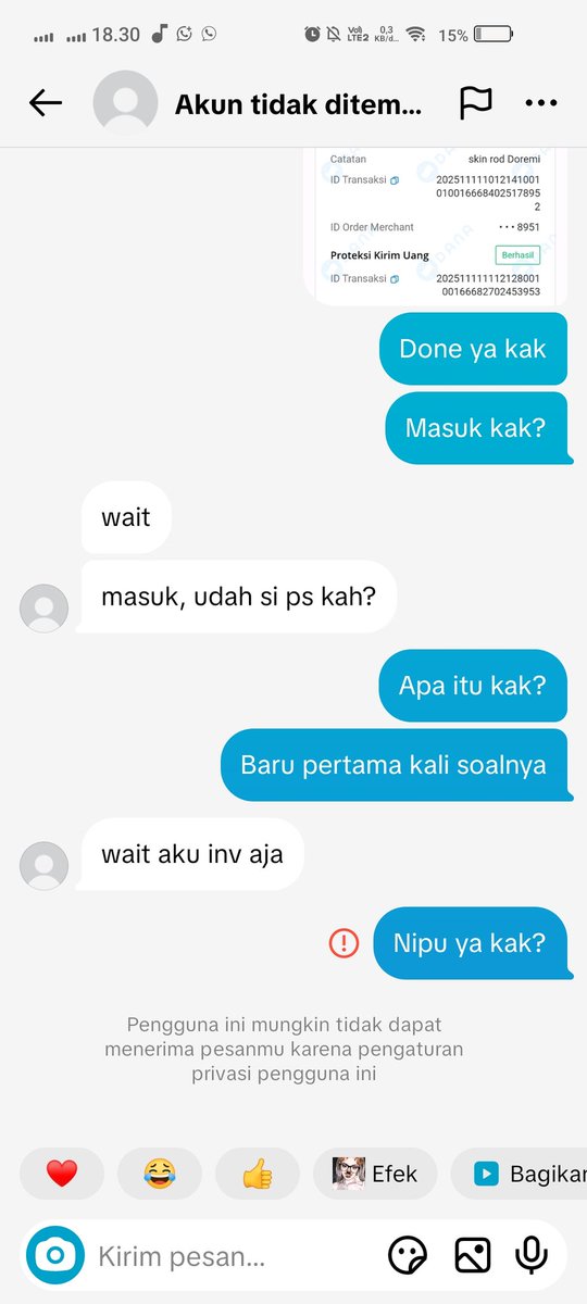 subakpop's tweet image. ‼️HELP RT‼️Jgn sampai ada korban lagi

⚠️ PENIPU SKIN ROD FISH IT ⚠️
Habis Transfer langsung di block‼️

Username: Princesslicious5
Nomor dana : 082211059241 nama rimaolyfia
Tiktok: warungfishit_ atau warungfishit00

#fishit #penipu #skinrod #princessparasol #katana #rod #roblox