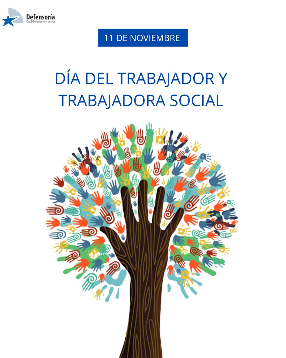 💙Hoy saludamos a todos y todas quienes, con su vocación y compromiso, hacen de su labor social un puente hacia la justicia. 
🤗En especial, a quienes desde la Defensoría Penal Pública cumplen un rol clave apoyando a nuestros usuarios y familias, visibilizando sus contextos.