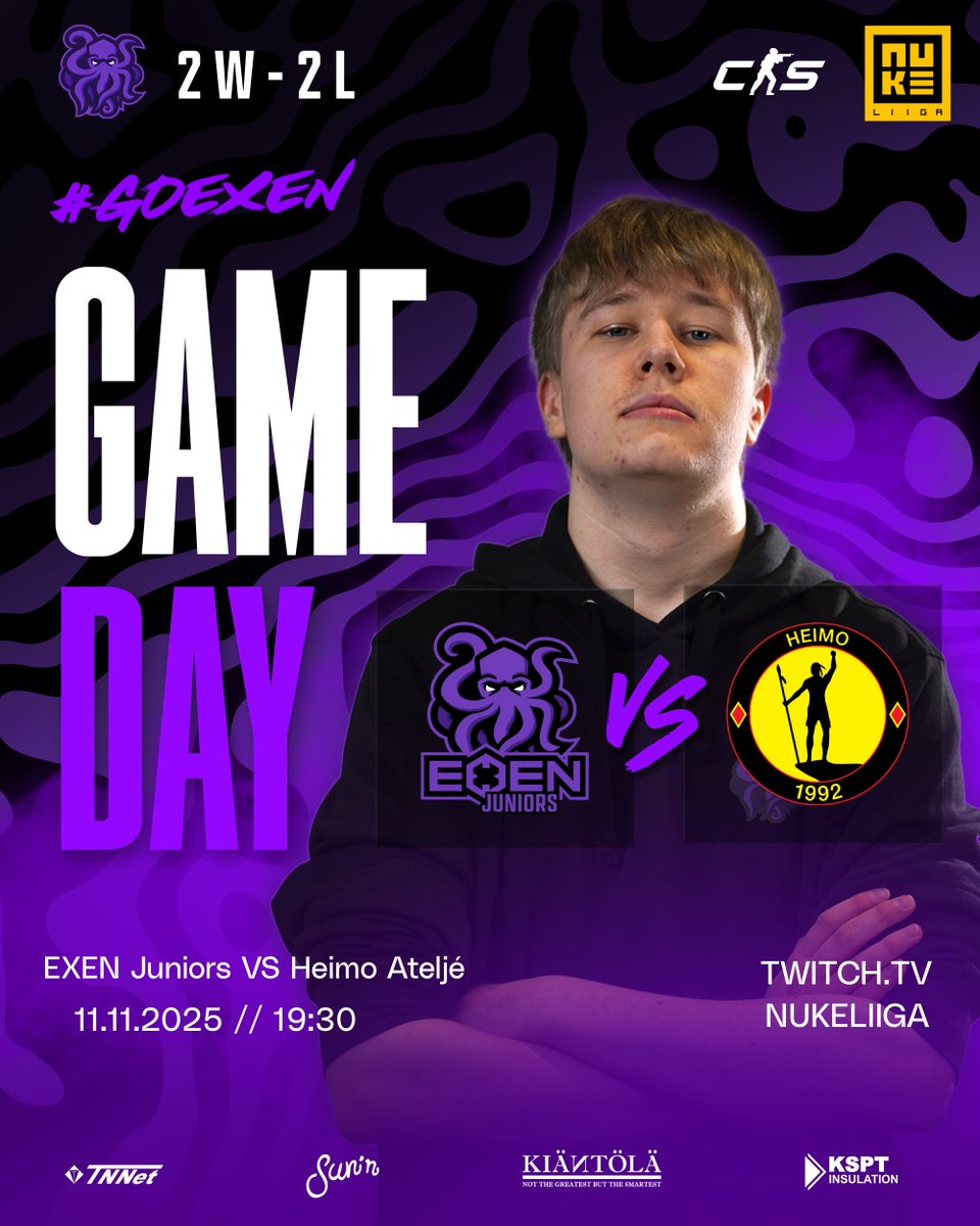 ExenEsports's tweet photo. Tänään pääsee junnut taas vauhtiin 😎🔥
🆚: Heimo Ateljé
⏰: 19:30
📺: https://t.co/OxDzoKaZq3
#goEXEN #NUKETTAA #esportsfi https://t.co/vkZdClSSrh
