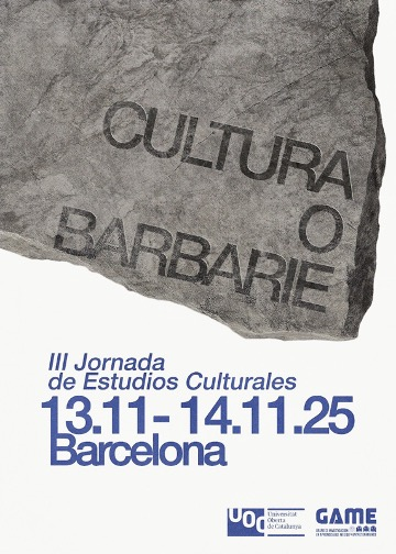 🗓️ El 13 i 14 de novembre, no et perdis el seminari "Cultura o Barbàrie" de <a href="/GameRecerca/">GameRecerca</a>

Amb Nizaiá Cassián Yde, <a href="/Ingridguardiola/">Ingrid Guardiola</a> i Toby Miller debatrem sobre els reptes culturals del segle XXI

🔗 Info i inscripcions 👉 gameresearch.uoc.edu/seminario-de-e…

#researchUOC