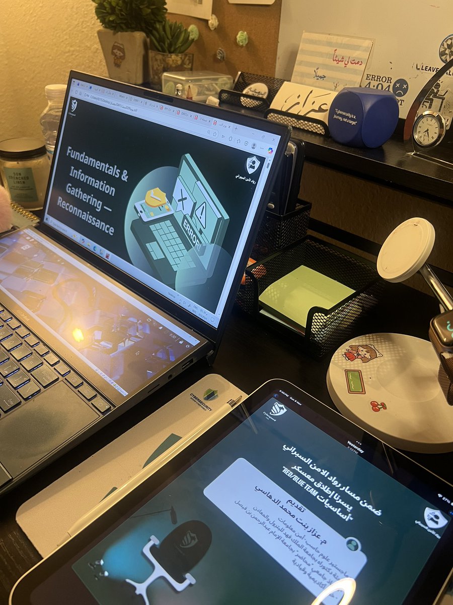 zoz_alotaibi's tweet image. على مدى ٣ أيام تدريبية مكثفة، تشرفت بتقديم معسكر أساسيات الـ Red / Blue Team ضمن مسار روّاد الأمن السيبراني التابع لنادي  @CGClub_sa 

كانت تجربة ثرية بالتطبيقات العملية والنقاشات الملهمة، بين استراتيجيات الهجوم (Red Team) والدفاع (Blue Team)، في بيئة تفاعلية تهدف إلى تمكين…