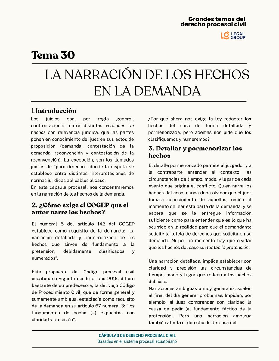 capsulasproces1's tweet image. Estoy seguro de que luego de leer esta cápsula procesal, vas a redactar mejor la narración de los hechos de tus demandas.