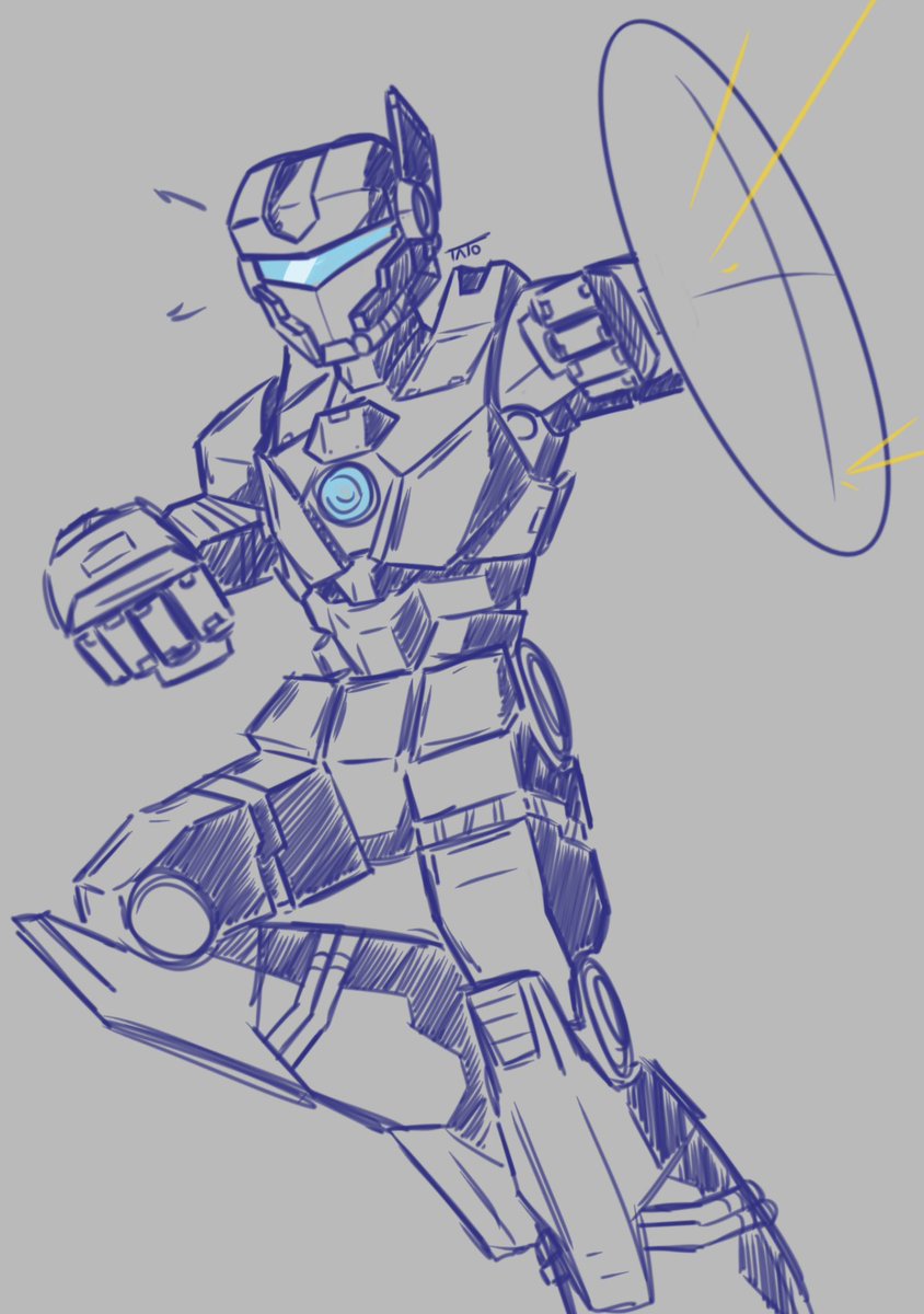 680 - Guardian Stark

Another quick doodle! And by that I mean... 15 minutes? like triple yesterday's art time?

I love Iron Man and dudes in high-tech suits of armor, of course I had to make one of my own.
but this one's got a shield so....
