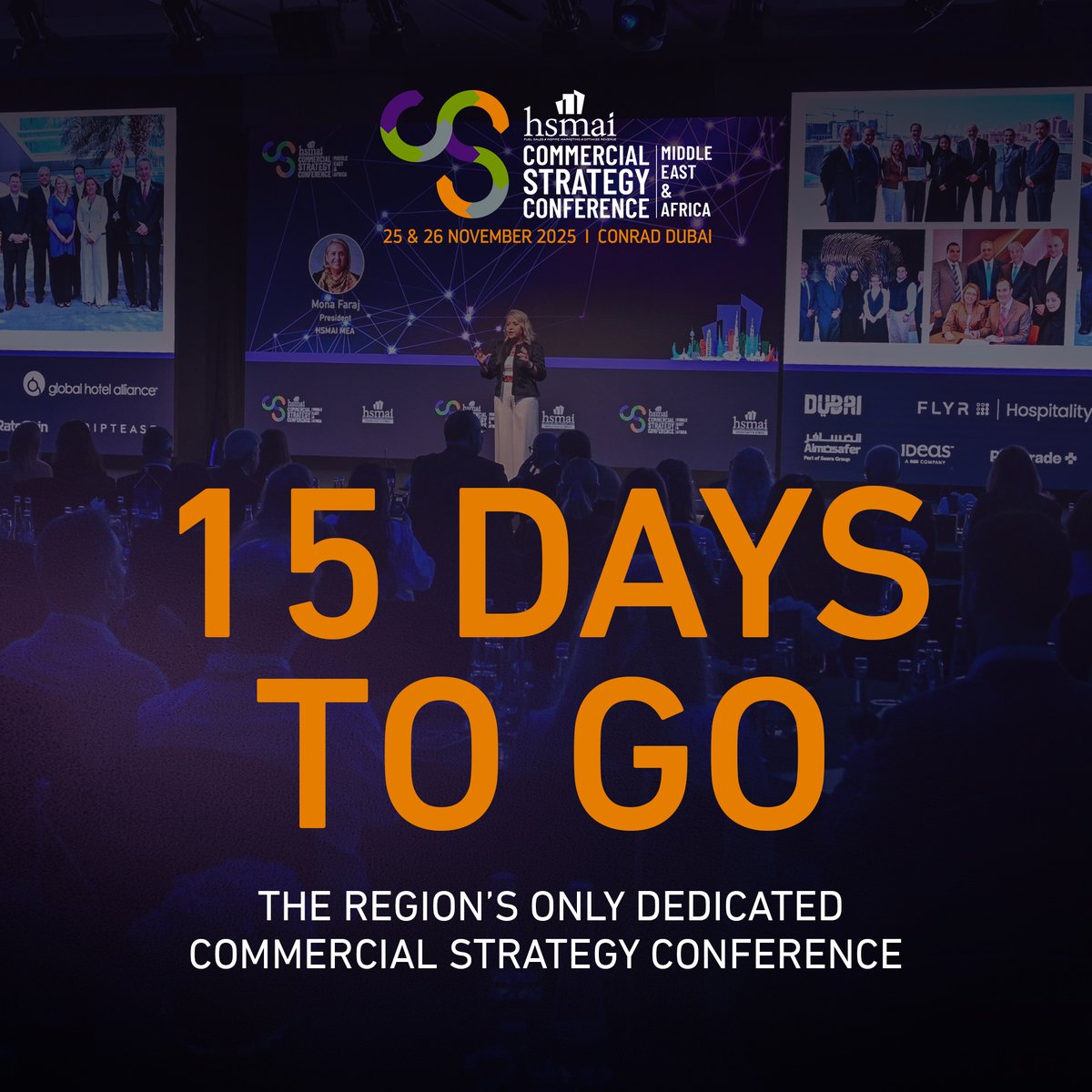 🗓️ 15 days out. Join us at HSMAI's Commercial Strategy Conference MEA, 25–26 Nov, at Conrad Dubai. 

Turn insight into Monday-ready decisions. Register now: l.ead.me/CSCMEA25-Reg

#CSCMEA2025 #Sales #Marketing #Revenue