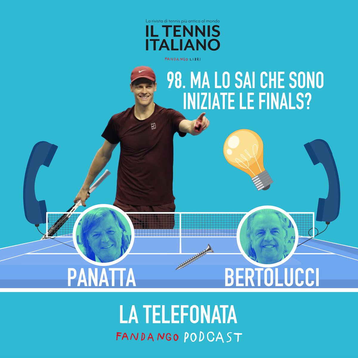 🎾📞 Adriano Panatta e Paolo Bertolucci commentano la prima giornata delle Finals ATP e raccontano di voci che si sentono, di una somiglianza a Donald Trump, dei trucchi per giocare contro Sinner. open.spotify.com/episode/6pZnA4…