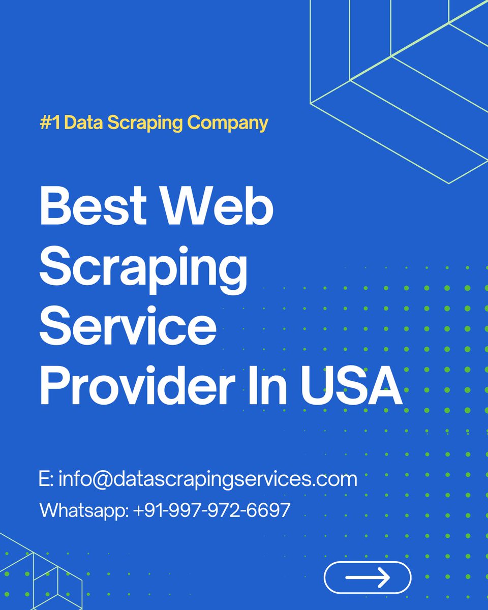 _datascraping's tweet image. Datascrapingservices.com is your partner in scalable data extraction. We provide the expertise needed to turn data challenges into opportunities for growth. Start your journey with us. Email info@datascrapingservices.com. #ScalableDataExtraction #Expertise #GrowthOpportunities