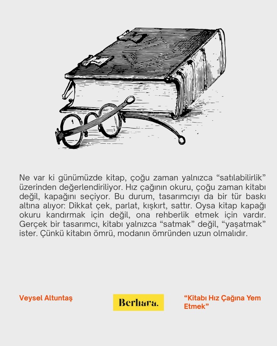 |ALINTI|  
“Kitabı Hız Çağına Yem Etmek” 
– Veysel Altuntaş
<a href="/veyselaltuntass/">Veysel Altuntaş</a>

Yazıya ulaşmak için: berhava.com/kitabi-hiz-cag…