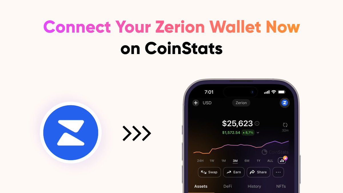 Another day another integration. @zerion wallet is now supported on  @CoinStats. Get started: https://t.co/LdY28GNwkq