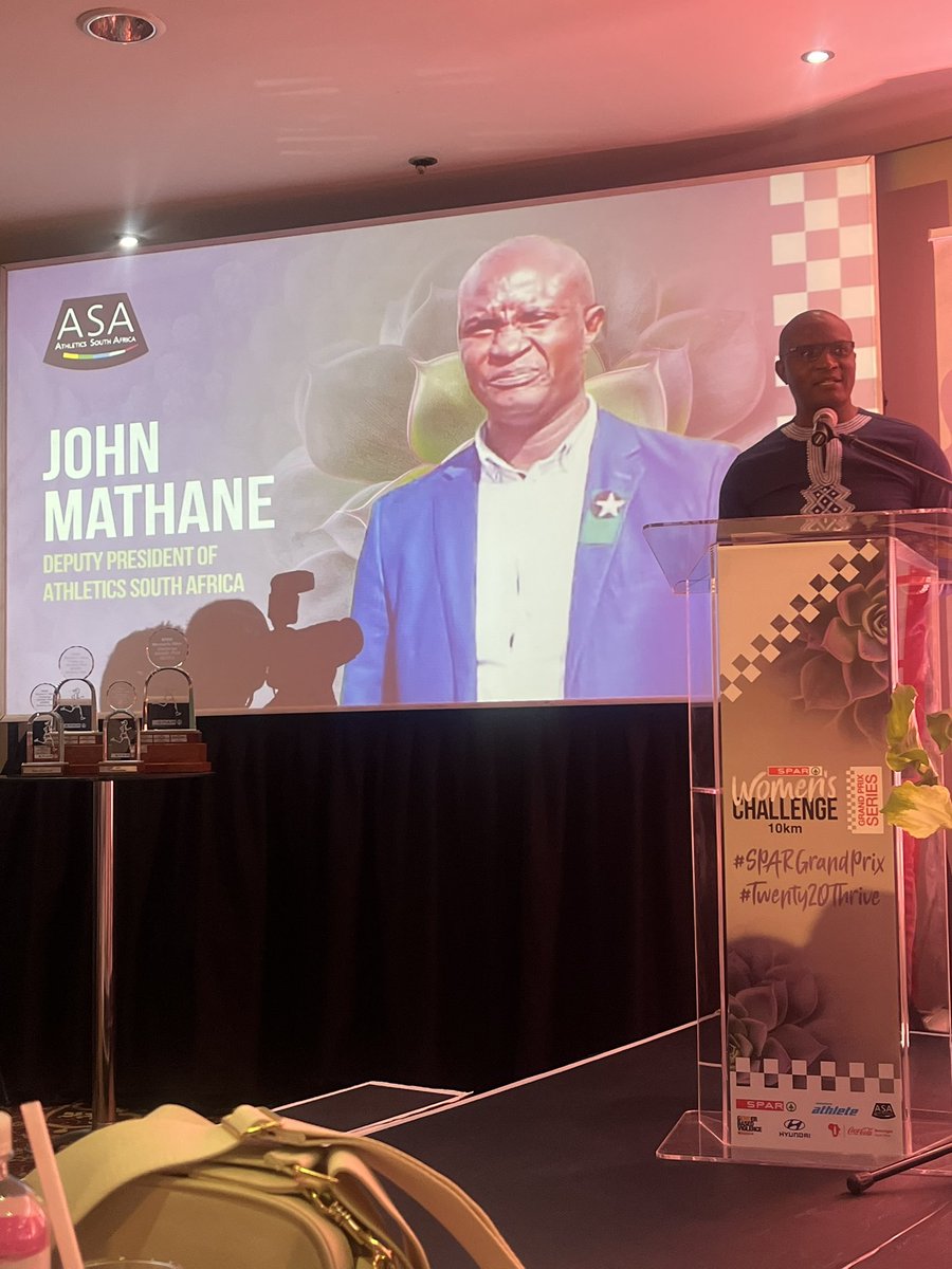 The Acting President for Athletics South Africa; Mr Joh Mathane is also in the house to celebrate our athletes at the Spar Grand Prix Awards 🙏🏾🙏🏾🙏🏾 #spargrandprix #twenty20thrive