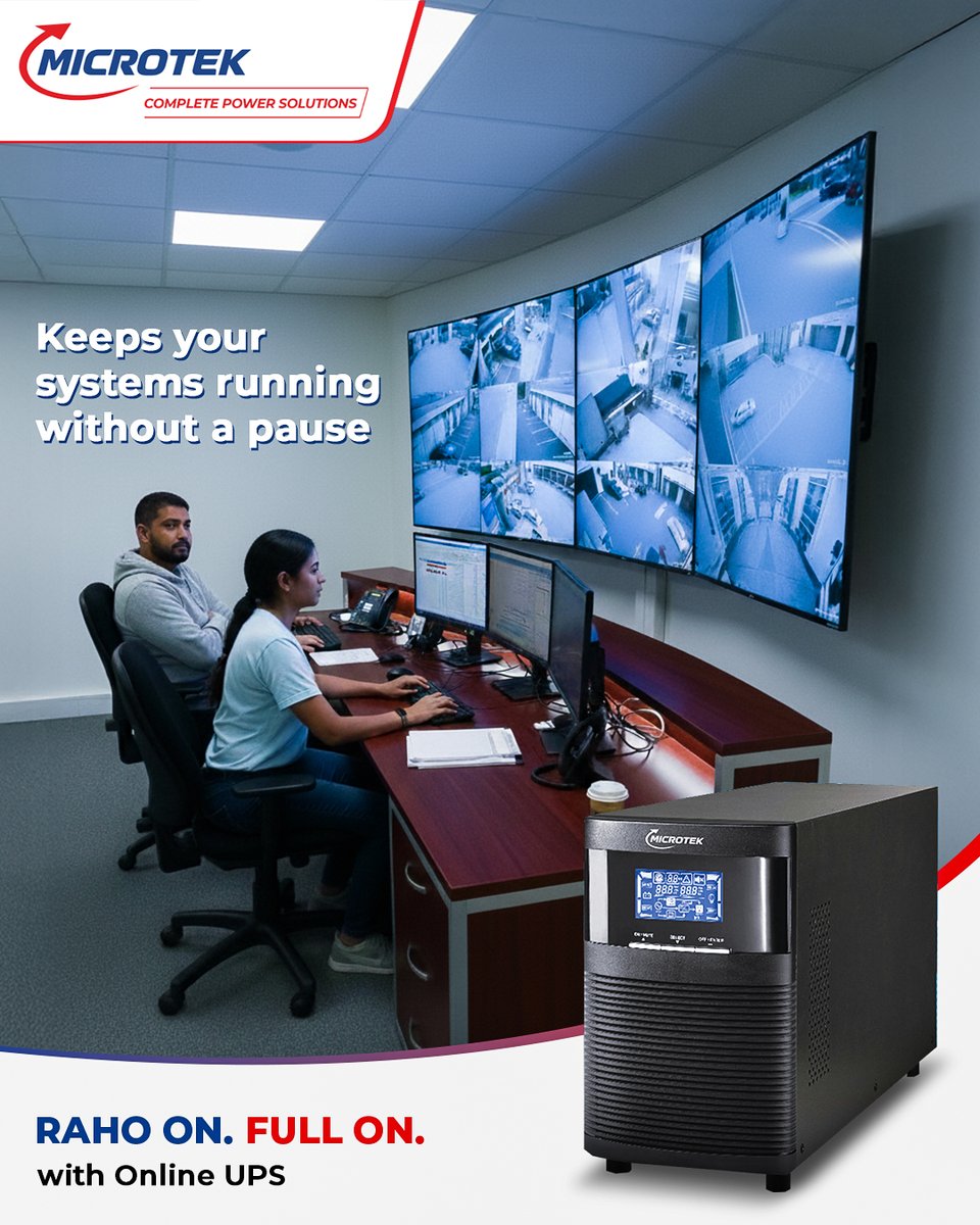 MicrotekOfcl's tweet image. When every minute of work matters, power interruptions shouldn’t slow you down. The Microtek Online UPS E2 Series ensures your systems stay protected and your workflow stays smooth, delivering reliable, uninterrupted power for offices and workstations.

#Microtek #OnlineUPS
