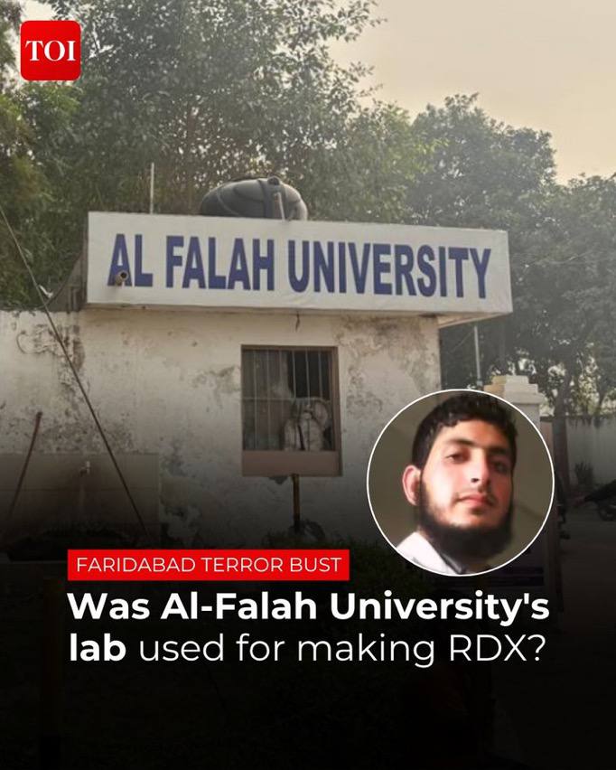 anil_248's tweet photo. UPDATE: Faridabad Police has detained 06 people from Al-Fatah university for the interrogation regarding the terror module. ⚡️⚡️
#Meghupdates https://t.co/fcjiroctzU