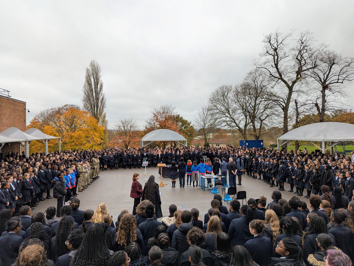 STCCGBEXLEY's tweet photo. Today at St Catherine's we held our Remembrance Day Ceremony. All staff and students stood on the playground and observed two minutes of silence. It was a beautiful moment of contemplation, prayer &amp; reflection. #poppyday #RemembranceDay  #school #teacher https://t.co/5AfBP48P5H