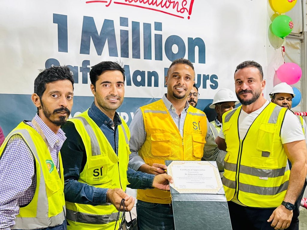 SaudiIconCo's tweet image. 1 Million Safe-Man-Hours at Saudi Icon! 

A huge milestone for our team at the TB – Four Seasons Amaala Project; we’ve officially hit 1 million safe-man-hours!

This achievement is all thanks to the people who show up every day with care and commitment.

#SaudiIcon #SafetyFirst