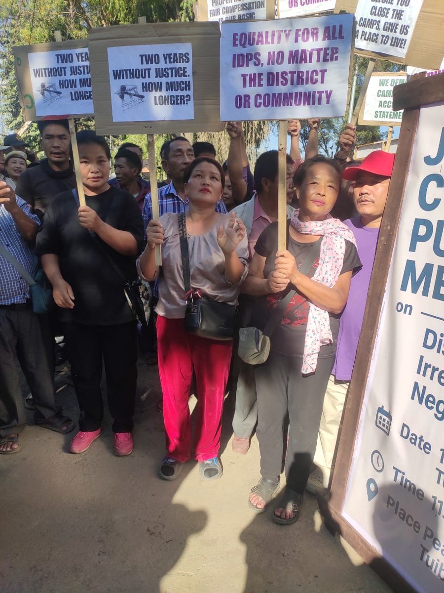 KSO_CCPur's tweet photo. Lamka, Manipur : The fight of Kuki IDPs isn’t just for shelter — it���s for recognition, equality and dignity.
They are Indian citizens,not refugees in their own land. 

Kuki IDPs lives matter too ! 

@rashtrapatibhvn @manipurmygov @PIB_India @SCJudgments @MOMAIndia 
#KukiIDPs https://t.co/GAf5LGp2tN