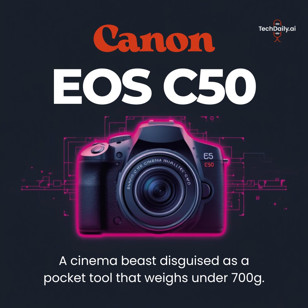 Techdailyai's tweet image. The camera that might kill bulky cinema rigs 👀 

techdaily.ai/technology/can… 

Canon EOS C50 = 7K RAW + insane AF + pro audio… under 700g.

Is this the future of filmmaking? 🎥

#CanonC50 #cinematography #TechDailyAI #camera #cameraphotography #photographylovers