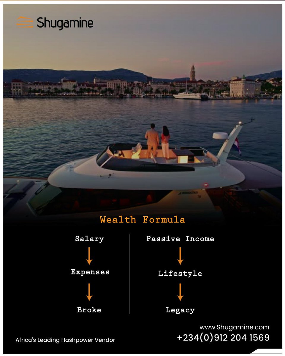 ShugaMines's tweet image. One path keeps you working for money. The other lets money work for you. 🚀✨

👉 Choose the formula that builds lifestyle and legacy,  start with Bitcoin mining today.

#Shugamine #WealthFormula #PassiveIncome #BitcoinMining #LegacyWealth