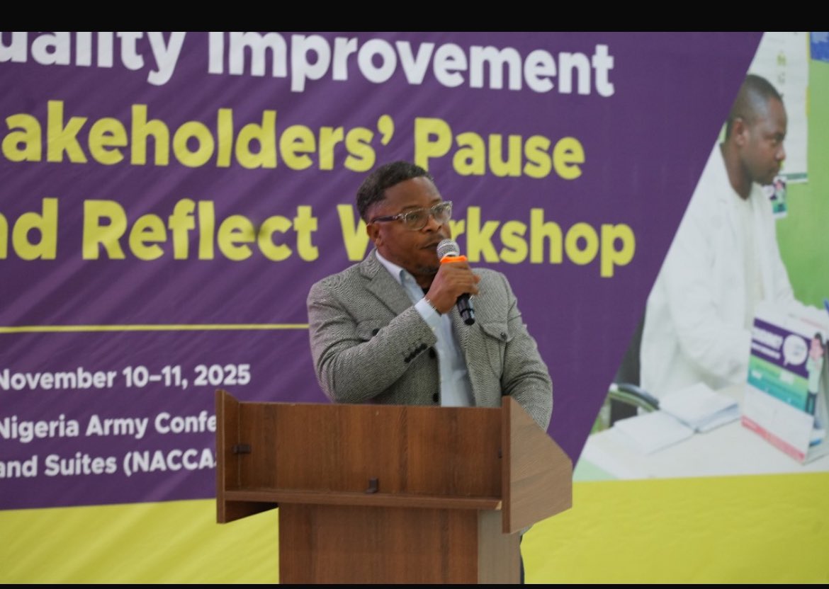 JhpiegoNigeria's tweet photo. @JhpiegoNigeria Country Director, @AdetiloyeOniyi1 at the QI Workshop says “Scaling up and sustaining the Quality Improvement model in Ekiti, Gombe and Jigawa States  is a task that government must take seriously.”  @Fmohnigeria @OYemisi https://t.co/v8eXaKzLVu