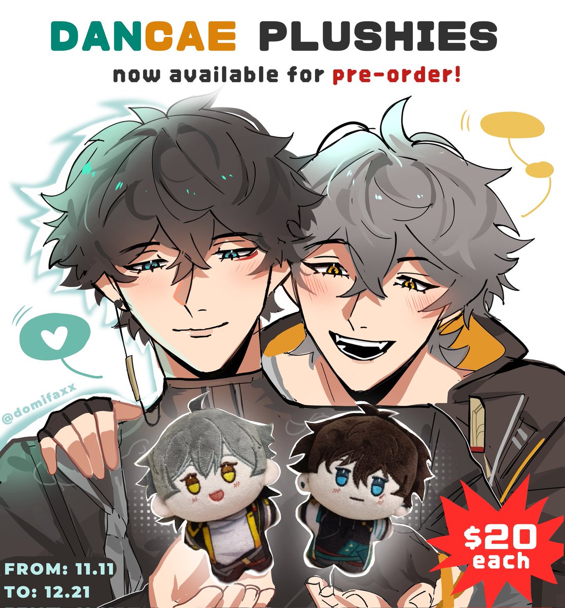 💫🍁 DanCae plushies are finally here and ready to steal your heart!!
• We need to hit 30 orders to make this come true!

for more details, please check below ↓
#danheng #Caelus #HonkaiStarRail