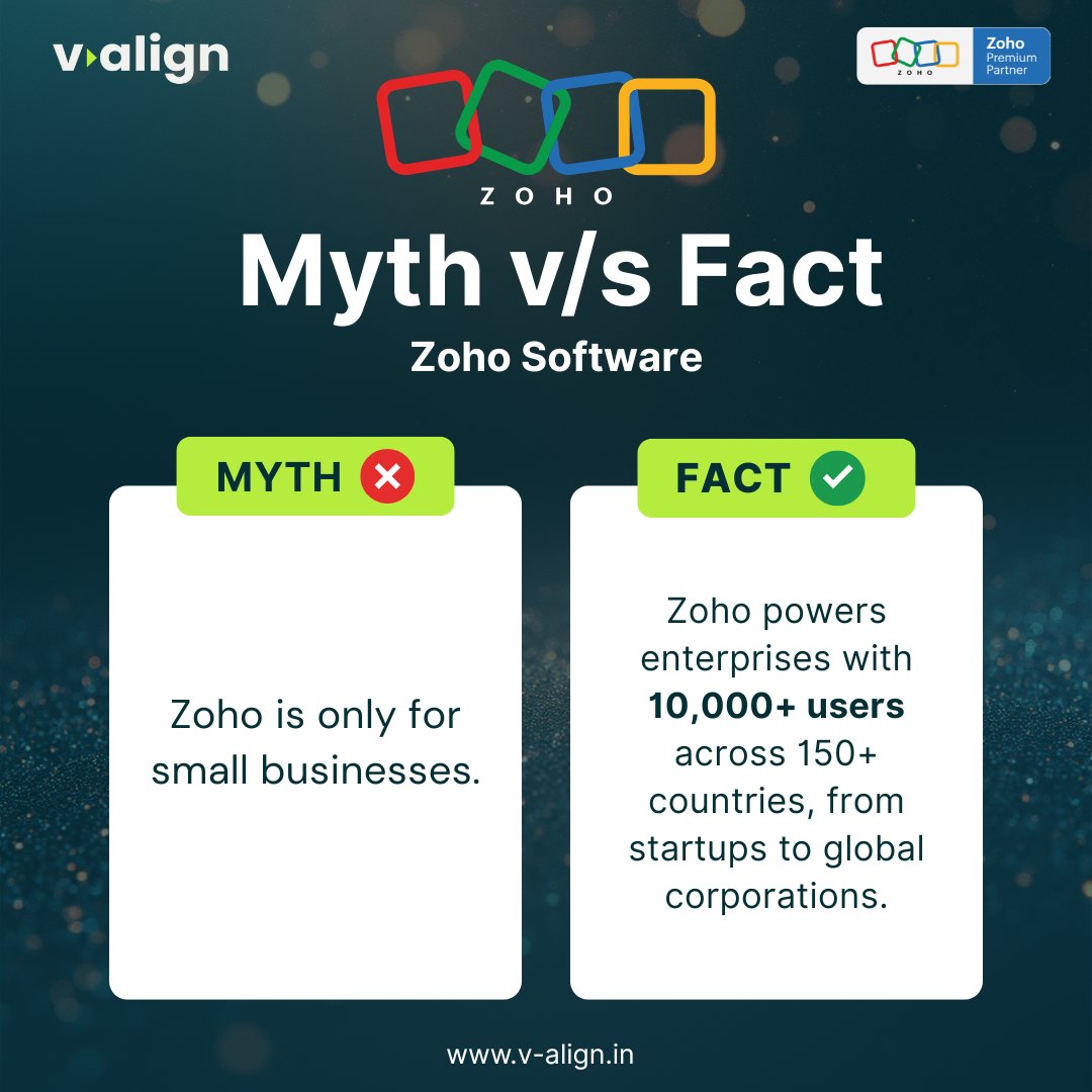 valigntech's tweet photo. Many still associate @Zoho only with small business tools, but the reality is much larger. 
Today, Zoho stands as one of the most scalable, secure, and globally trusted business platforms.

Visit https://t.co/nzQlTxZ8jN to know more!

#Zoho #zohomail #ZohoIndia https://t.co/L5qNLM1H7S