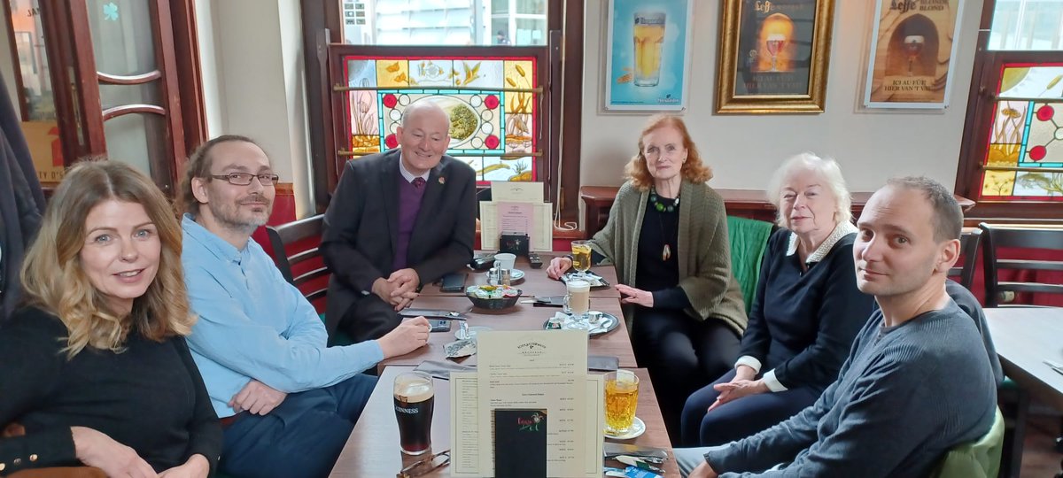 IrishinEurVoice's tweet photo. Irish President Inauguration on big screen organised by @irishineurope at Kitty O'Shea's Irish Pub in #Brussels. Attendees from Antrim,Marseille,Cork, Longford,Dublin and Rome. https://t.co/fM3TC0OVmT