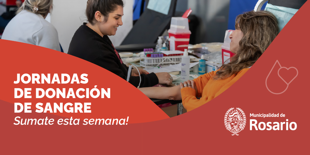 Sumate esta semana a donar Sangre!  🩸

📅 Martes 25 de noviembre de 9 a 12 hs - Auditorio del Hospital de Niños Víctor J. Vilela - Virasoro 1855

Sacá tu turno en: l.rosario.gob.ar/donar-sangre 🙌
