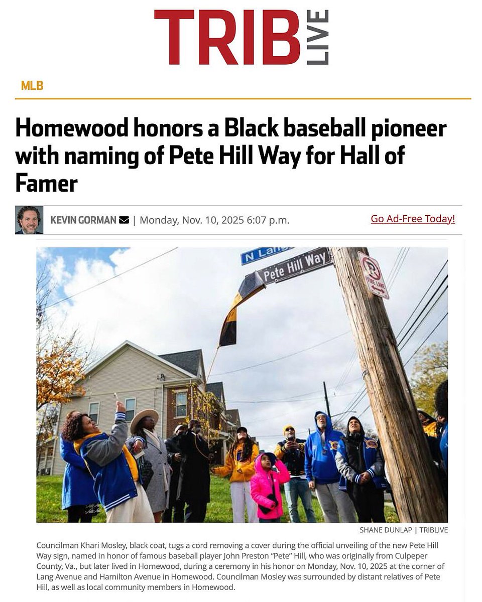 “This day holds deep personal significance because, by honoring Pete Hill, we educate current and future generations about a trailblazer who paved the way for so many,” Mosley said at the ceremony. “We also acknowledge Pittsburgh’s unparalleled contribution to Black baseball,