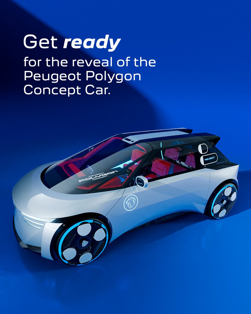 Peugeot's tweet image. Get ready. Tomorrow is the full reveal of the Peugeot Polygon Concept Car. Catch it all here at 1PM CET: peugeot.com/en/peugeot-pol…

#Peugeot #PeugeotPolygonConcept #LetTheFunBegin