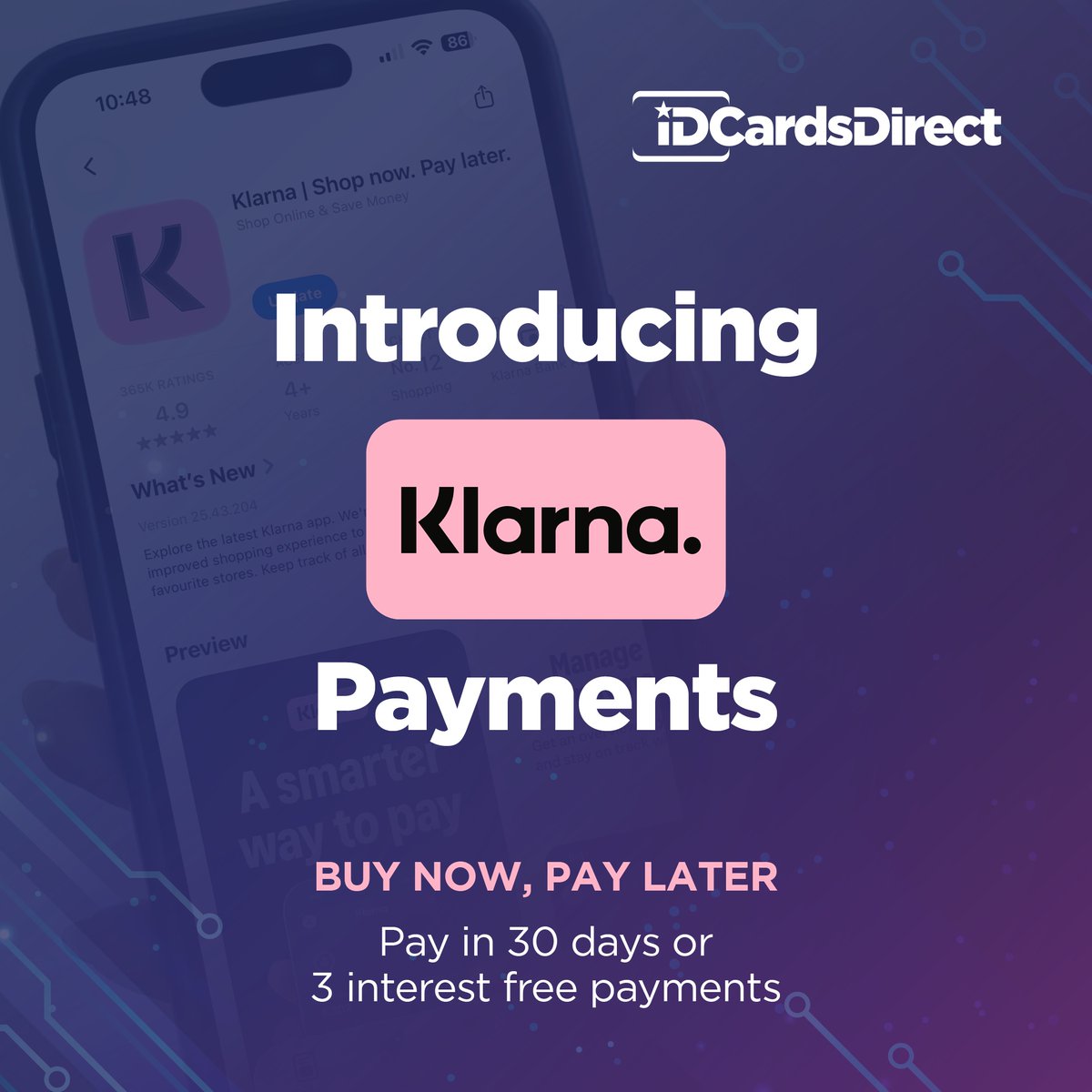 idcardsdirect's tweet photo. You can now shop with Klarna and spread the cost of your order, keeping your business running smoothly without delay. 👌

✅ Shop now, pay later
✅ Fast, flexible and secure
✅Available on your favourite ID cards and accessories

https://t.co/fqPK7YWL8v https://t.co/eJ5KZ0Mzbf