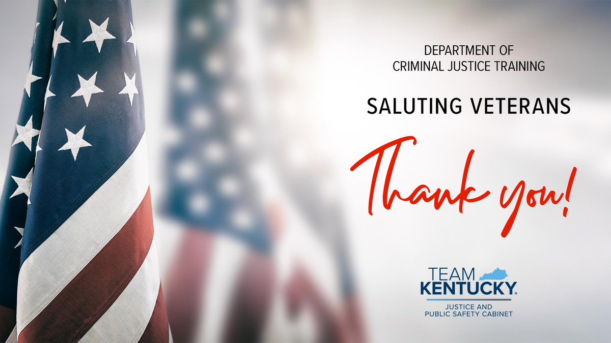 Today, the Kentucky Department of Criminal Justice Training proudly salutes all who have served in the United States Armed Forces. Your courage, sacrifice and commitment to protecting our freedoms inspire us every day.