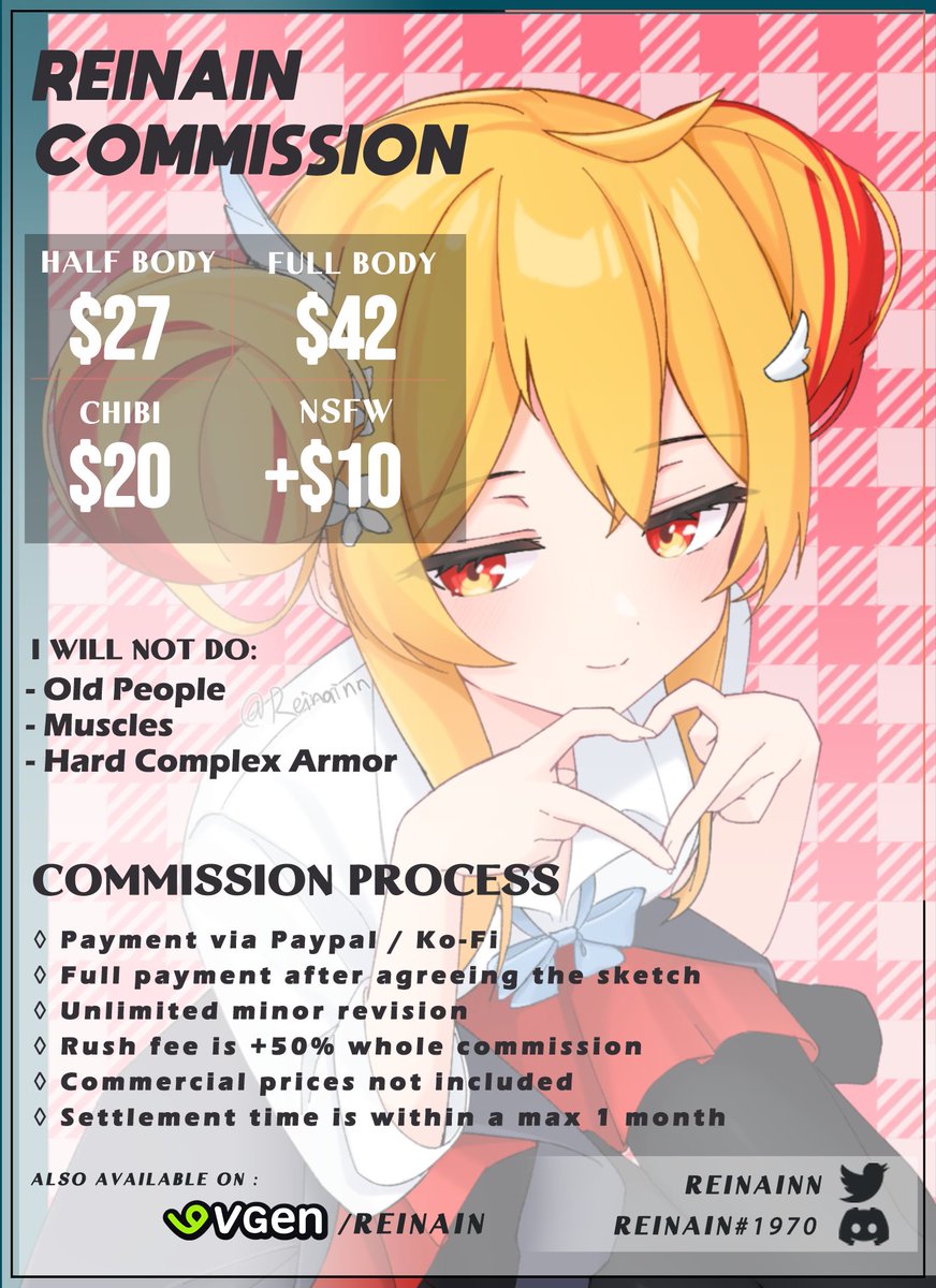 Reinainn's tweet image. [Urgent!!]
Like and repost very appreciated!
I just used most of my savings to buy a new laptop and very suddenly got urgent need IRL so I open an urgent commissions TwT
Feel free to ask or DM me. Thank you!
#commissionopen #commission #ArtistOnTwitter