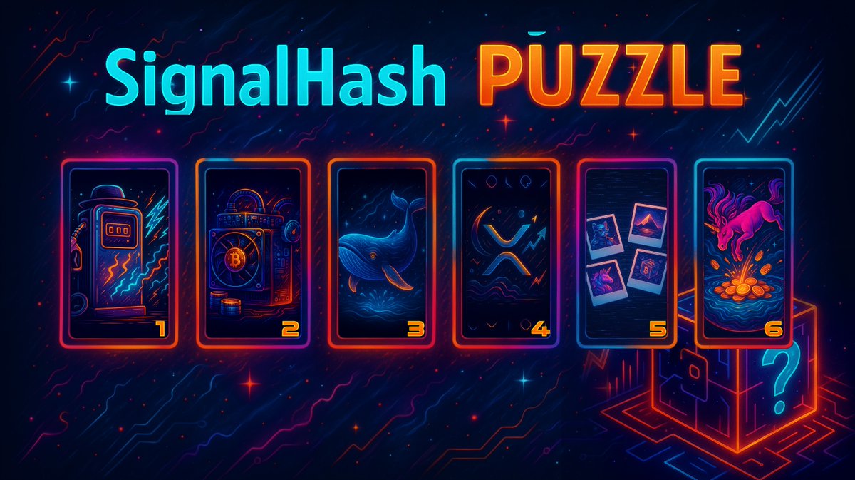 signalhash's tweet image. Crack the #code. Unlock #rewards. 💥 We’ve hidden 6 crypto clues in our latest image post — each picture represents a well-known crypto project. Take the first letter of each one (in ALL CAPS) to form a 6-letter #promo #code.

Use it in Wallet &amp;gt; #promo #code to claim your prize…