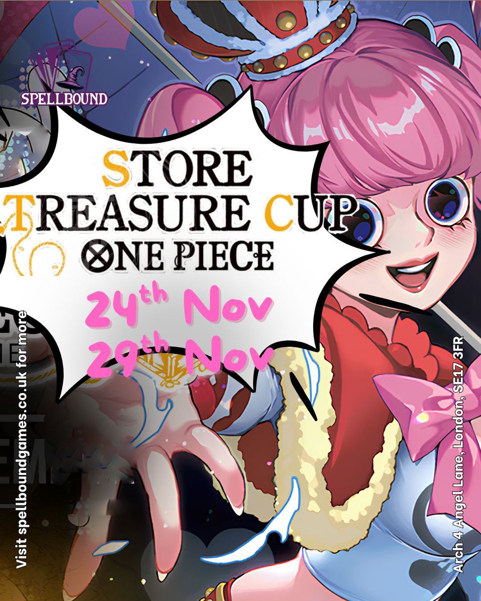 Our November Store Treasure Cups will be held on the 24th of November and the 29th of November! 

Don't miss out and grab your tickets now!

#onepiececardgame #optcg