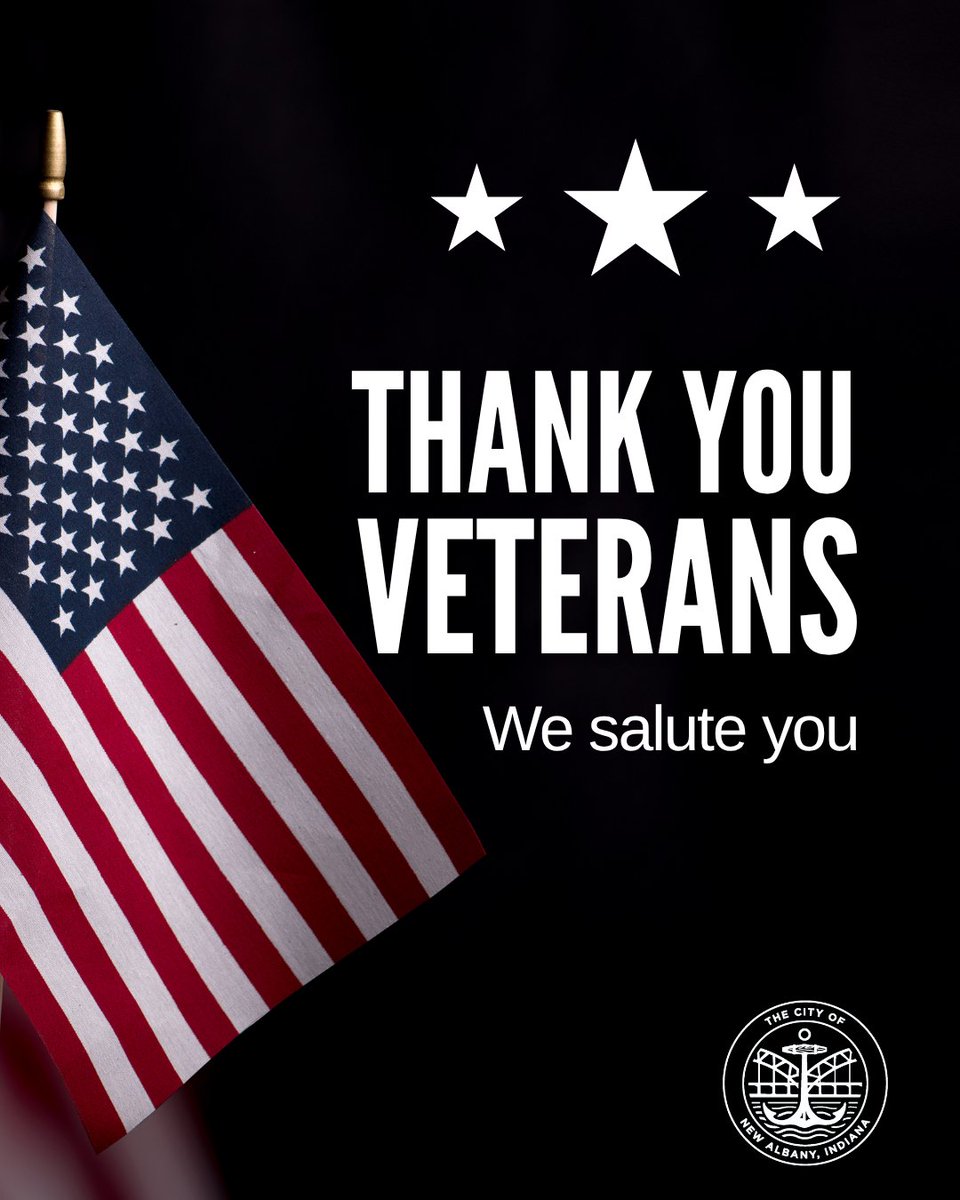 On this Veterans Day, we thank the brave men and women who have served our nation with courage and dedication.

Join us as we honor their service at New Albany's annual Veterans Day Ceremony, held at the Veterans Memorial Plaza (E. Market &amp; E. 10th Street) at 11 a.m.