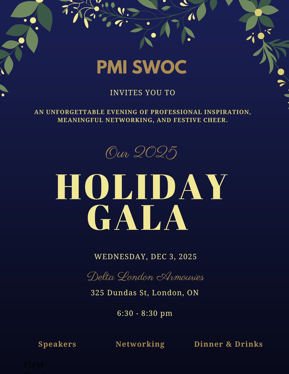 pmiswoc's tweet photo. ✨ The countdown is on! ✨
Join us Dec 3 for the #PMISWOC Holiday Gala: Networking &amp; Inspiration Night 🎄
📍 Delta London Armouries | 6:30–9:00 PM
🍽️ Dinner, drink, prizes &amp; festive cheer!
🎟️ $39.99 / $49.99
Register ➡️ https://t.co/4yoo7potBj https://t.co/3W2xbjfv2G